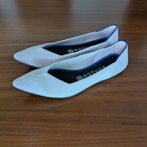 Rothy's The Point Light Pink Flats Womens 9 Slip on Shoes Pre Owned